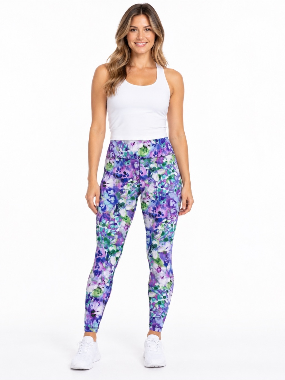 No Boundaries Purple Floral Print High-Rise Leggings